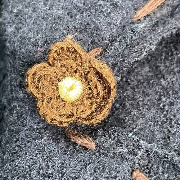 I.Q.U. Blue Boiled Wool Tailored Jacket Blazer Women’s 16 EU 44 Artisan Stitch - Picture 9 of 16